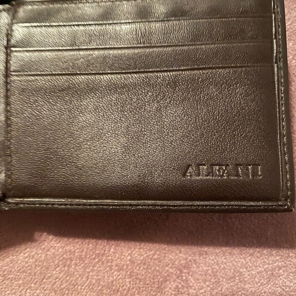 Alfani Brown Leather Passcase Billfold Wallet NIB - Picture 7 of 11